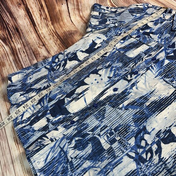 NEW Christopher & Banks Size Medium Linen Blend Button Collar Short Sleeve Top - Picture 6 of 9